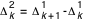 subsup(Delta;k;2)=subsup(Delta;k+1;1)-subsup(Delta;k;1)