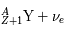 {}^{A}_{Z+1}\hbox{Y}+\nu_e