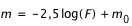 m = - 2,5*log(F)+m_0