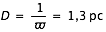 D=1/piv=unité(1,3;pc)