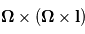 \mathbf{\Omega}\times(\mathbf{\Omega}\times\mathbf{l})