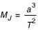 M_J=a^3/T^2